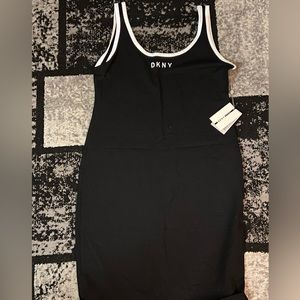 dkny black tank top dress